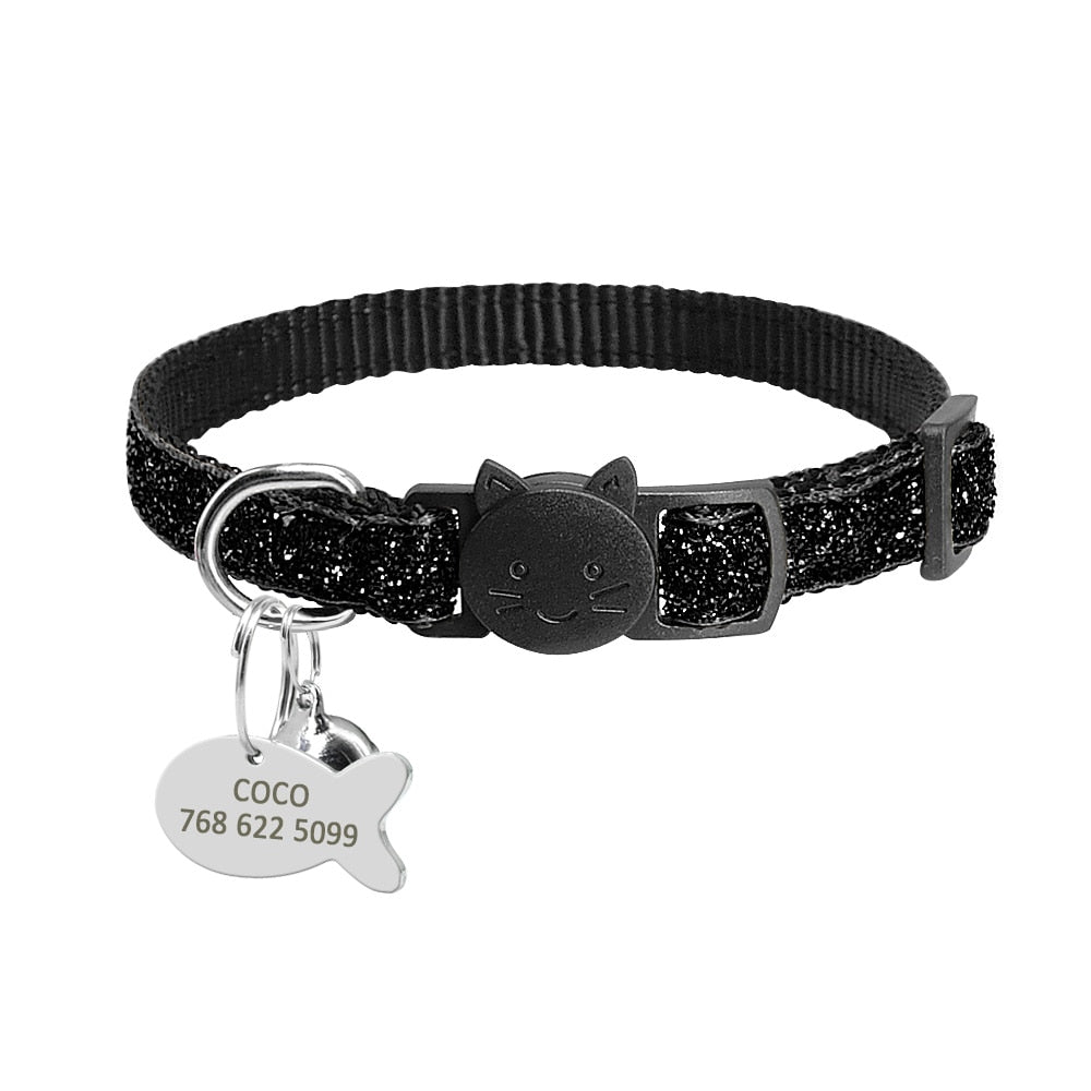Collar de seguridad para gatos, Collar personalizado de liberación rápida con campana para gatitos y cachorros - Mascotalux