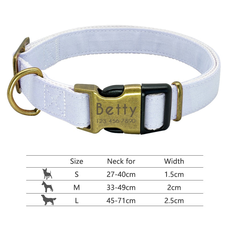 Collar para perro, personalizado con placa de etiqueta de identificación grabada - Mascotalux
