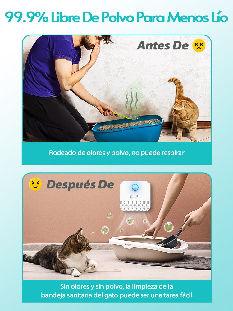 Purificador inteligente de olores para gatos y perros, desodorante. - Mascotalux