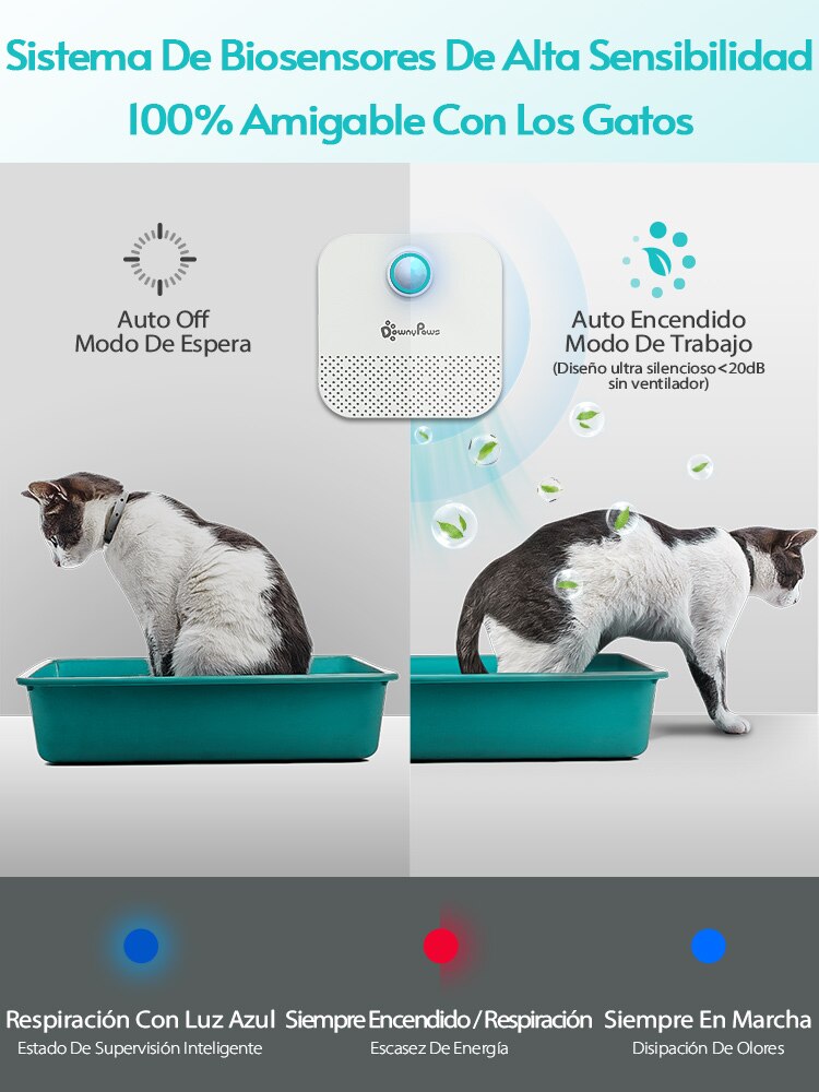 Purificador inteligente de olores para gatos y perros, desodorante. - Mascotalux