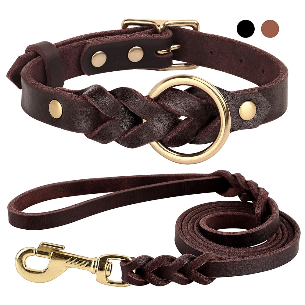 Descubre el Collar de Cuero Genuino para Perros que Impulsará la Aventura de tu Pastor Alemán! - Mascotalux