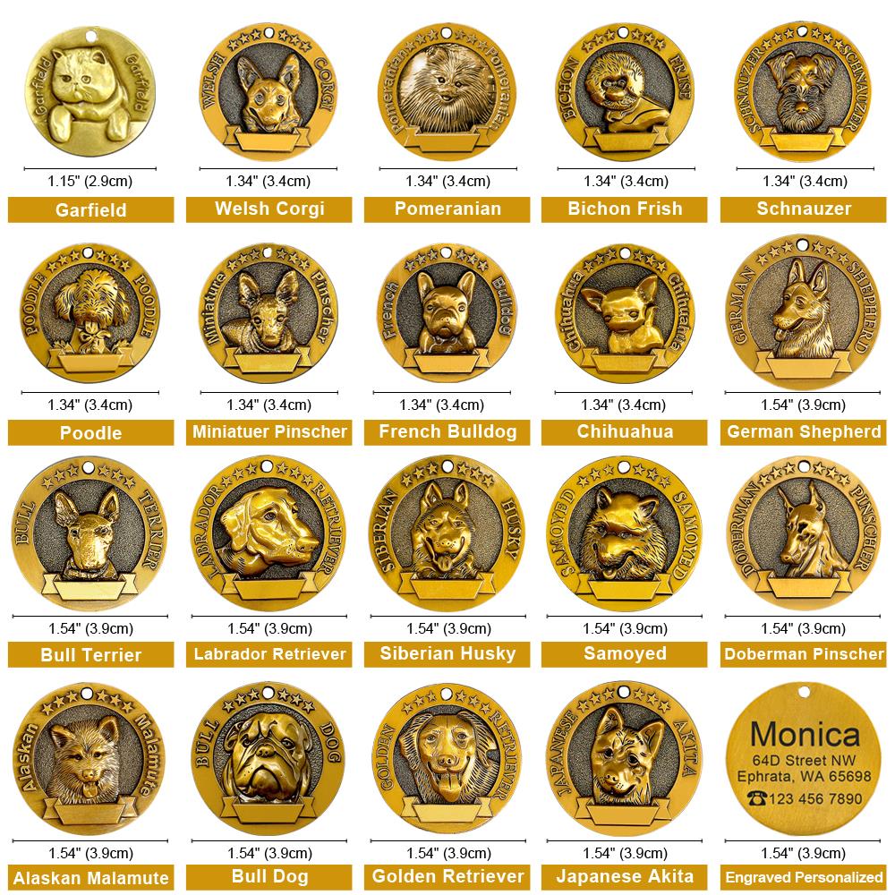 Placa de identificación personalizada de acero inoxidable con secreto para salvar vidas - Mascotalux