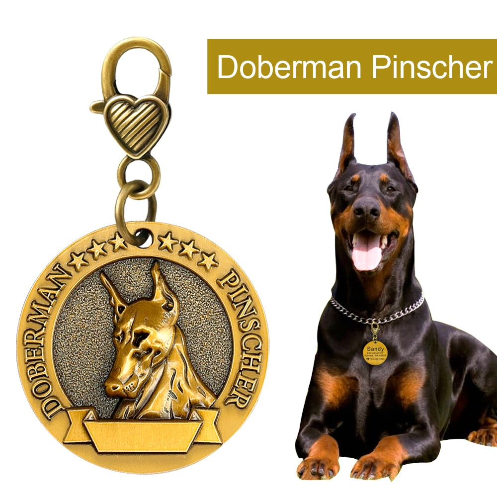 Placa de identificación personalizada de acero inoxidable con secreto para salvar vidas - Mascotalux