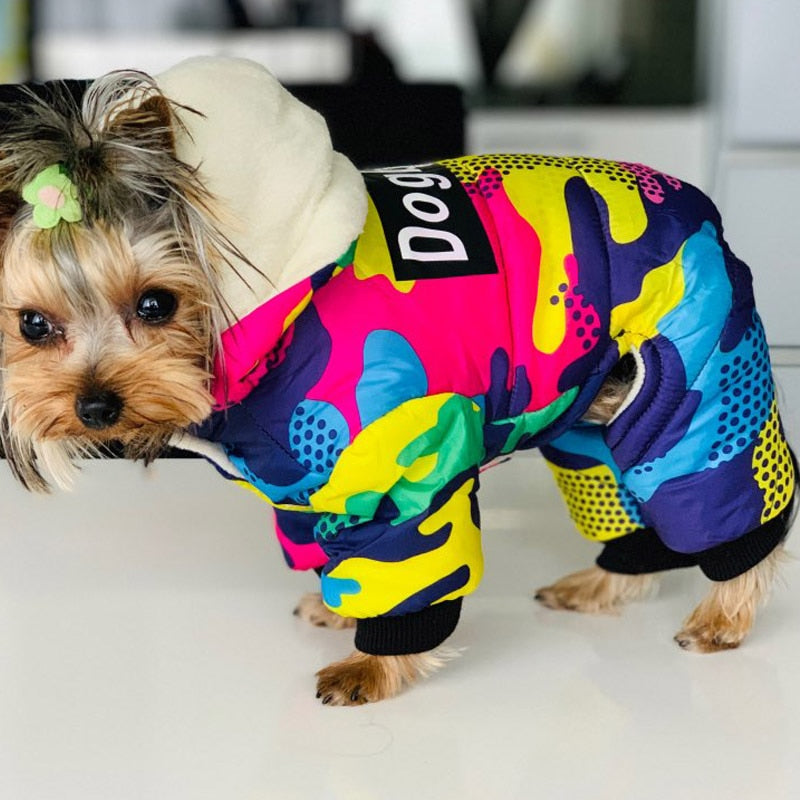 Ropa de invierno para perros, abrigo cálido a prueba de viento, mono, sudaderas con capucha, chaqueta. - Mascotalux