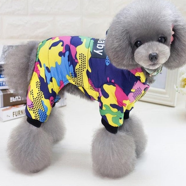 Ropa de invierno para perros, abrigo cálido a prueba de viento, mono, sudaderas con capucha, chaqueta. - Mascotalux