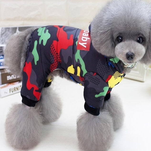 Ropa de invierno para perros, abrigo cálido a prueba de viento, mono, sudaderas con capucha, chaqueta. - Mascotalux