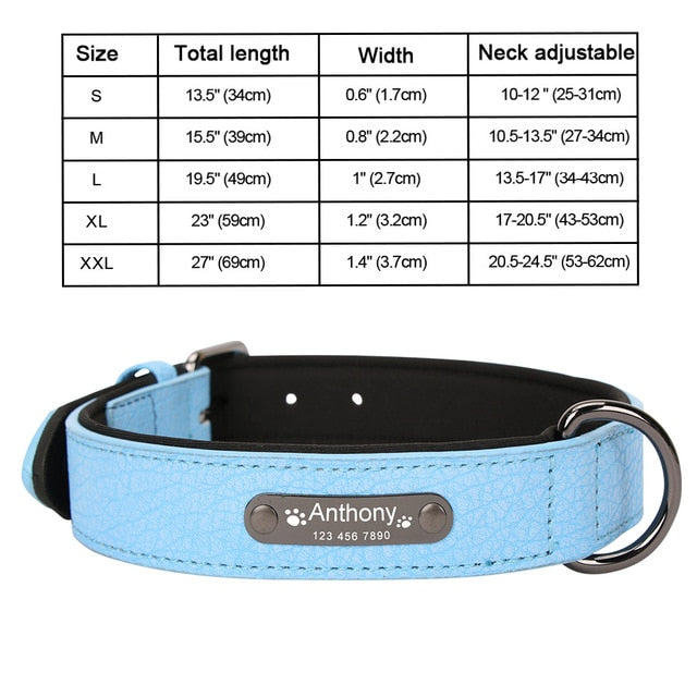 Collar de perros de piel sintética personalizado, 8 colores, productos para mascotas. - Mascotalux