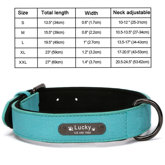 Collar de perros de piel sintética personalizado, 8 colores, productos para mascotas. - Mascotalux