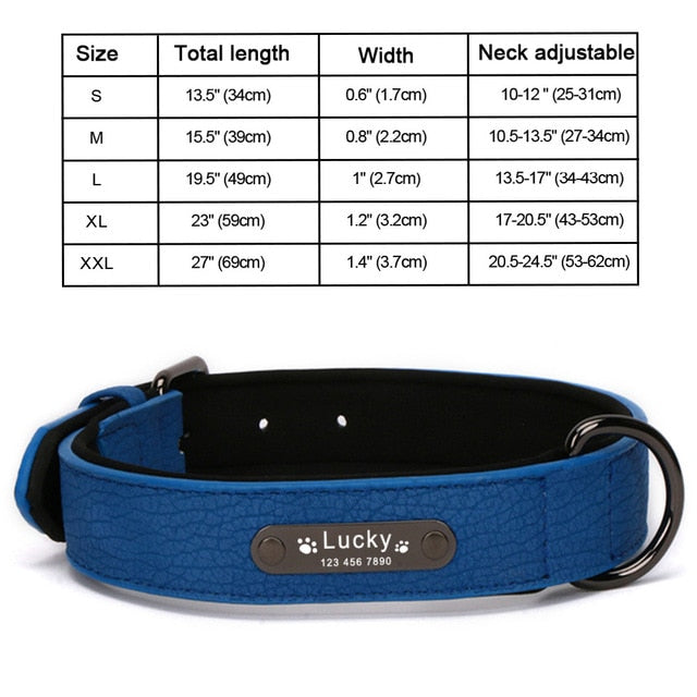 Collar de perros de piel sintética personalizado, 8 colores, productos para mascotas. - Mascotalux