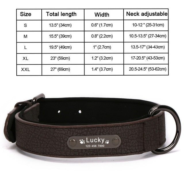 Collar de perros de piel sintética personalizado, 8 colores, productos para mascotas. - Mascotalux