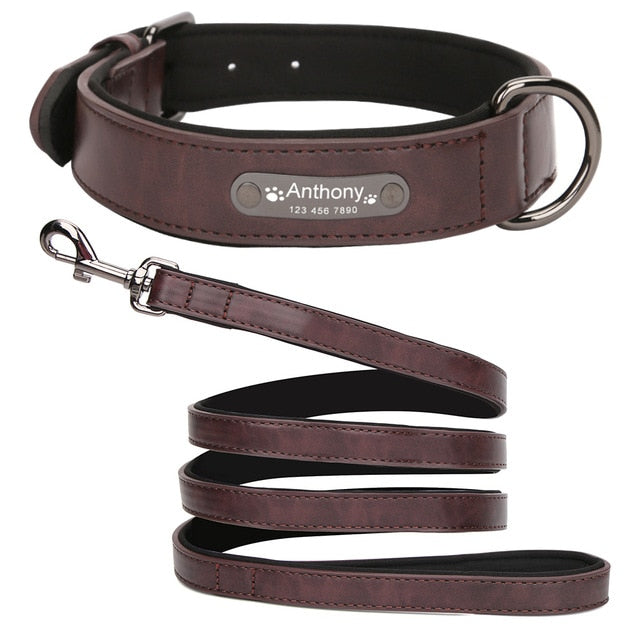 Collar de perros de piel sintética personalizado, 8 colores, productos para mascotas. - Mascotalux