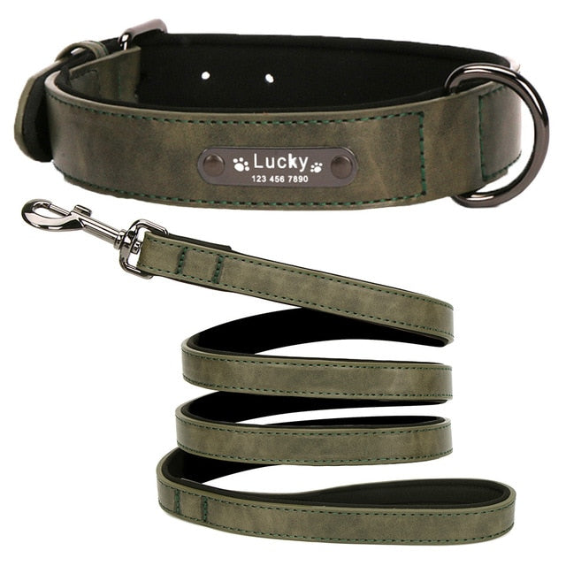 Collar de perros de piel sintética personalizado, 8 colores, productos para mascotas. - Mascotalux