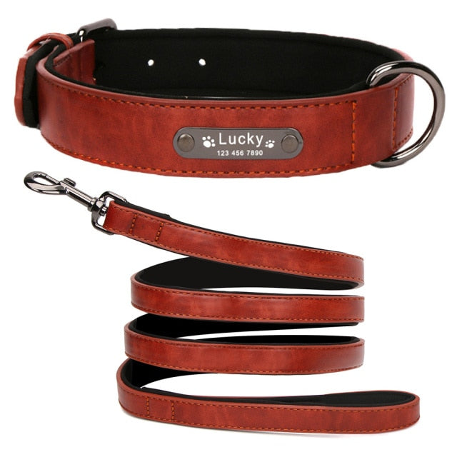 Collar de perros de piel sintética personalizado, 8 colores, productos para mascotas. - Mascotalux