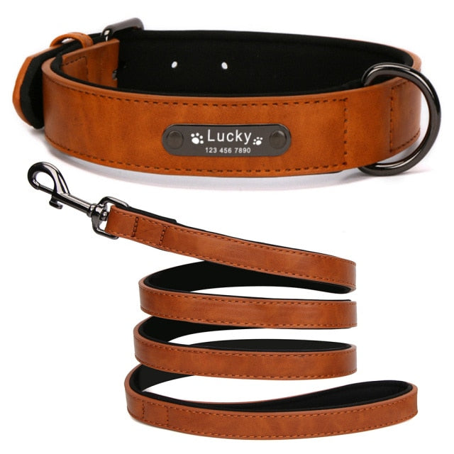 Collar de perros de piel sintética personalizado, 8 colores, productos para mascotas. - Mascotalux