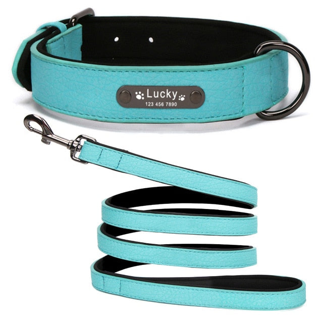 Collar de perros de piel sintética personalizado, 8 colores, productos para mascotas. - Mascotalux