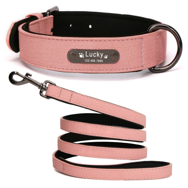 Collar de perros de piel sintética personalizado, 8 colores, productos para mascotas. - Mascotalux