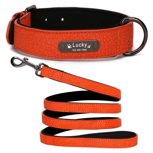 Collar de perros de piel sintética personalizado, 8 colores, productos para mascotas. - Mascotalux