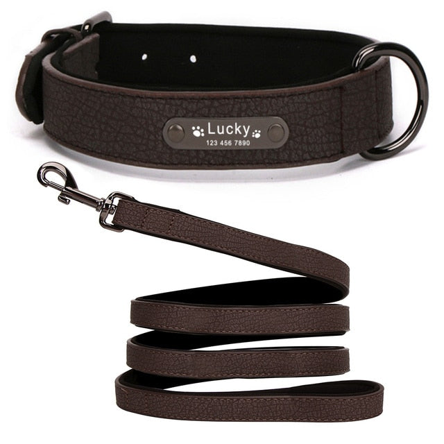 Collar de perros de piel sintética personalizado, 8 colores, productos para mascotas. - Mascotalux