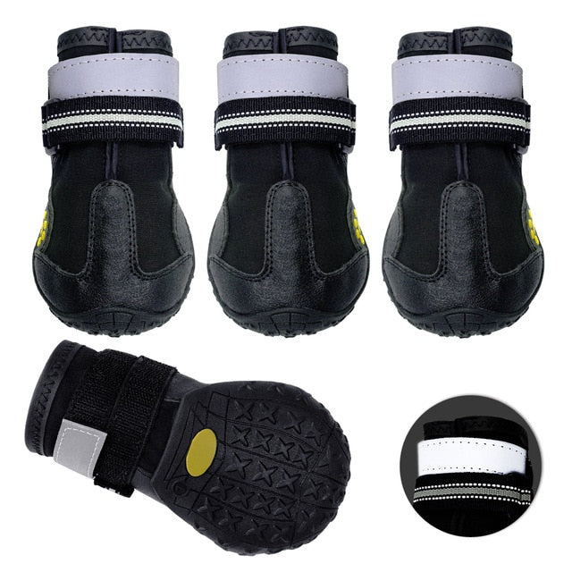 Zapatos reflectantes para perros, calzado impermeable, botines cálidos para nieve y lluvia. - Mascotalux