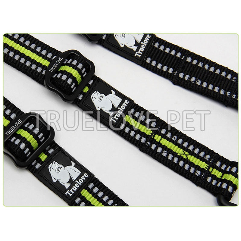 Nylon reflectante doble correa de perro para dos perros acoplador. - Mascotalux
