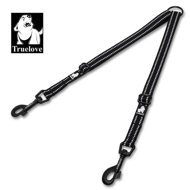 Nylon reflectante doble correa de perro para dos perros acoplador. - Mascotalux