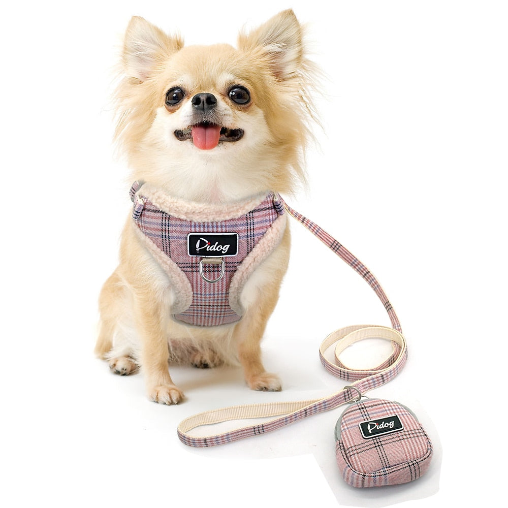Arnés suave para mascotas para cachorros de chihuahua, Correa y arnés para perros pequeños y medianos. - Mascotalux