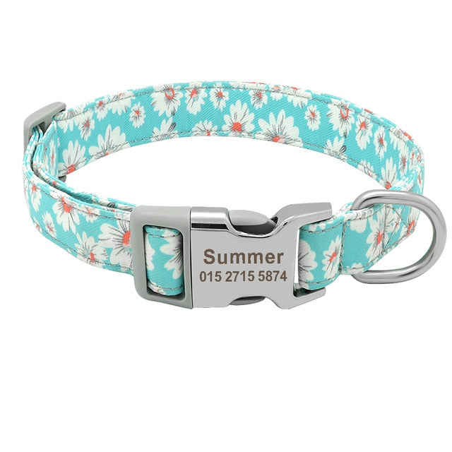 Collar de nailon con estampados personalizados para mascotas - Mascotalux