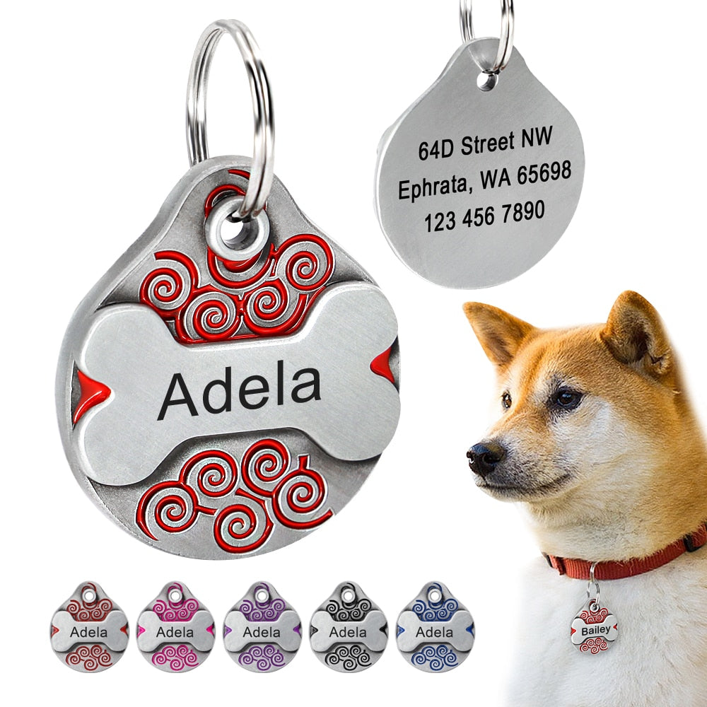 Etiqueta personalizada para perros. Accesorios anti pérdida para mascotas. - Mascotalux
