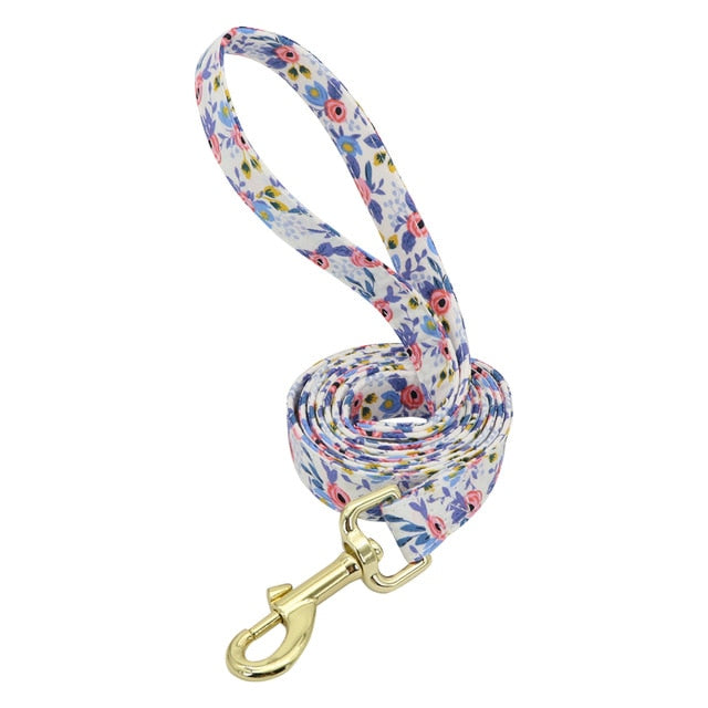 Collar personalizado para perros, correa con precinto de nailon, para mascotas, accesorio flor. - Mascotalux
