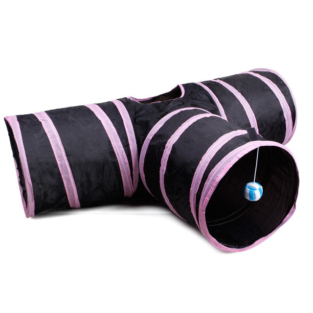 Túnel de Gato de 5/4/3 agujeros para gatos, Juguetes divertidos plegables para gatos. - Mascotalux