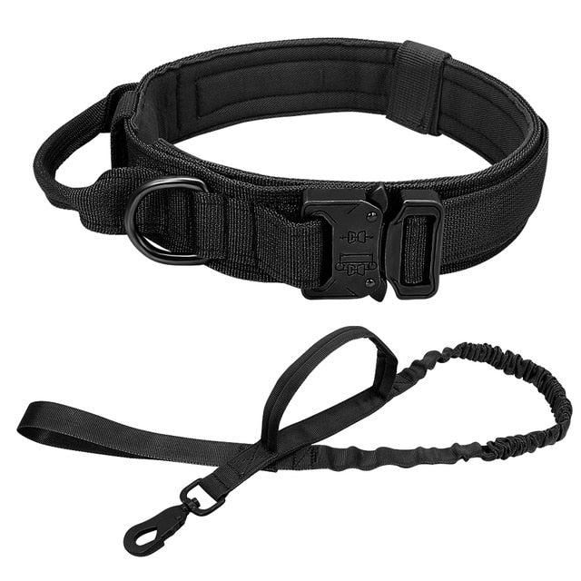 Perro fuerte táctico militar de la mascota. Entrenamiento de mascotas collares de perros grandes Bulldog francés K9. - Mascotalux
