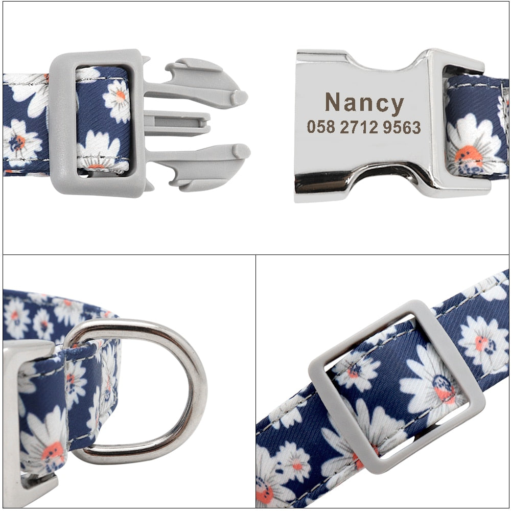 Collar de nailon con estampados personalizados para mascotas - Mascotalux