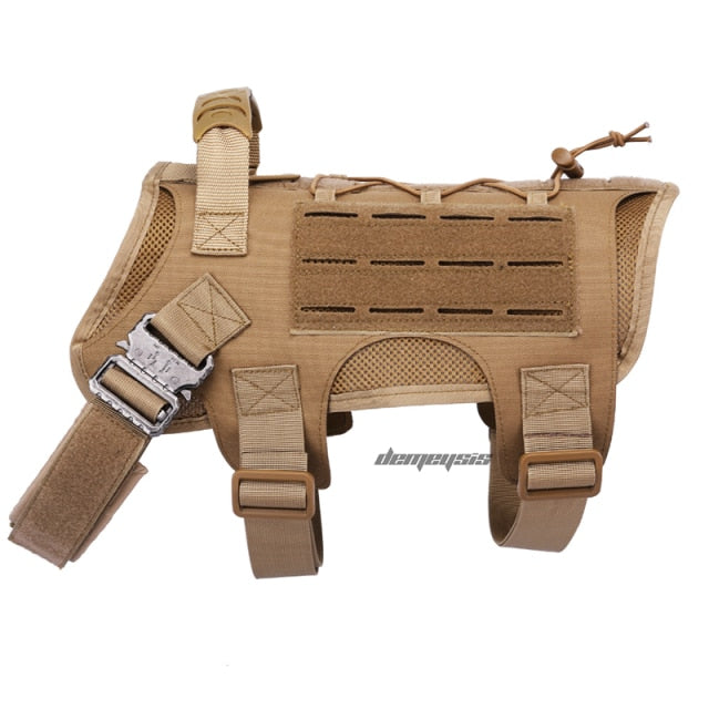 Chaleco táctico de nailon para perros, chaleco militar de caza y tiro para perros, chaleco Molle de entrenamiento Airsoft - Mascotalux