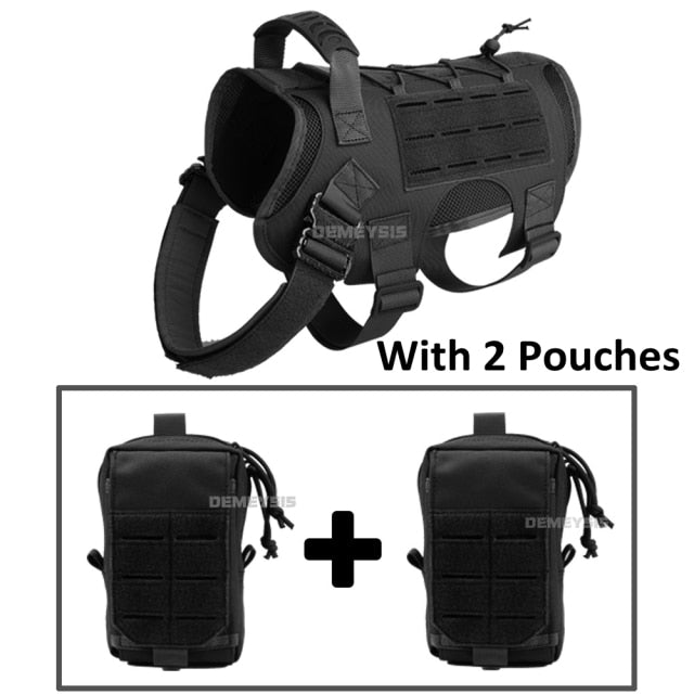 Chaleco táctico de nailon para perros, chaleco militar de caza y tiro para perros, chaleco Molle de entrenamiento Airsoft - Mascotalux