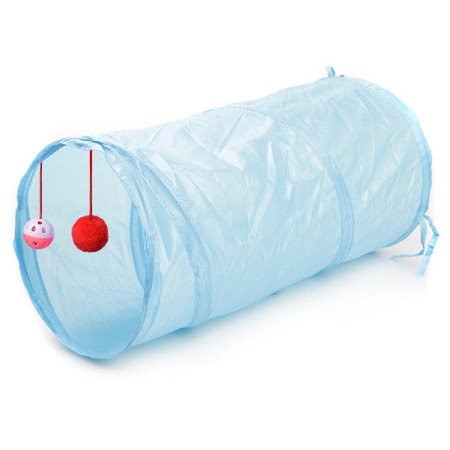 Túnel de Gato de 5/4/3 agujeros para gatos, Juguetes divertidos plegables para gatos. - Mascotalux