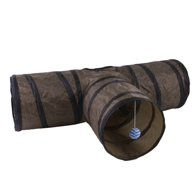 Túnel de Gato de 5/4/3 agujeros para gatos, Juguetes divertidos plegables para gatos. - Mascotalux