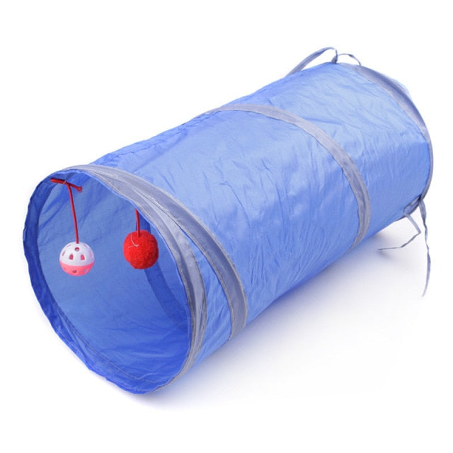 Túnel de Gato de 5/4/3 agujeros para gatos, Juguetes divertidos plegables para gatos. - Mascotalux