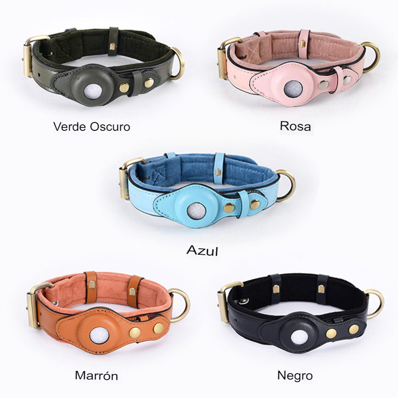 Collar para perro Apple AirTag de piel sintética personalizable de Nine  Twenty Eight™ Opción de cuero, piel sintética y collar premium disponible  para mascotas -  España