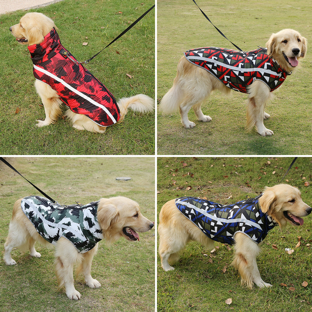 Chaqueta para perro de raza grande, abrigo impermeable reflectante, Labrador, Chihuahua, Pug.