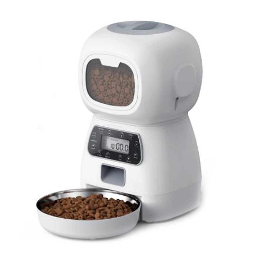 Comedero automático para gatos de 5 litros, alimentador automático para  gatos y perros, dispensador de alimentos secos, alimentador inteligente