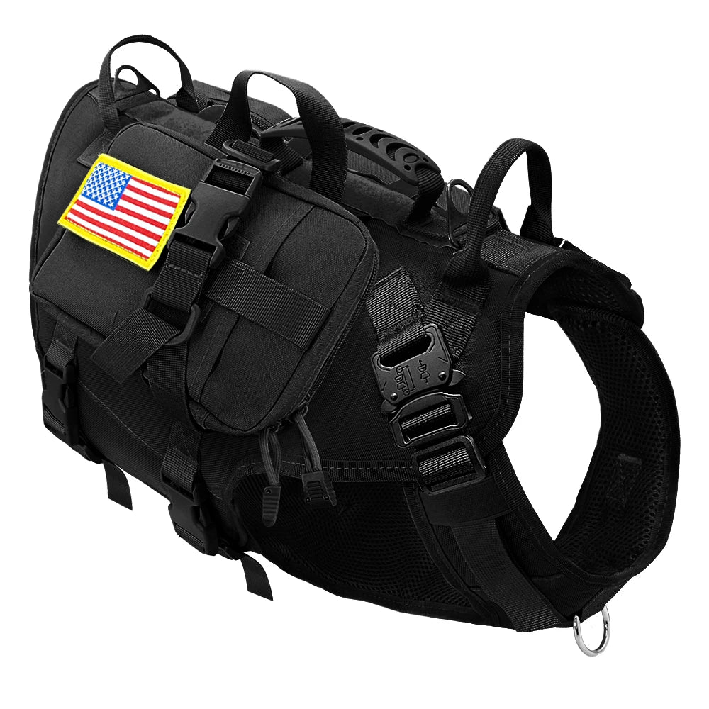 Arnés de nylon durable arnés de perro táctico militar K9 trabajo.
