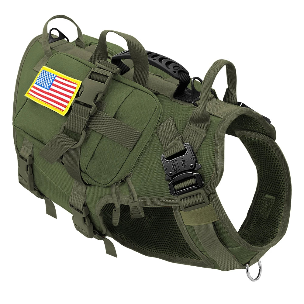 Arnés de nylon durable arnés de perro táctico militar K9 trabajo.