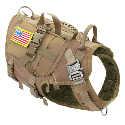 Arnés de nylon durable arnés de perro táctico militar K9 trabajo.