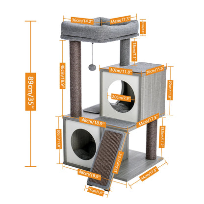 Eleva el Bienestar de tu Gato con Nuestra Moderna Torre de Madera