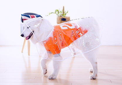 Chubasquero para perros grandes y medianos, ropa impermeable ajustable.