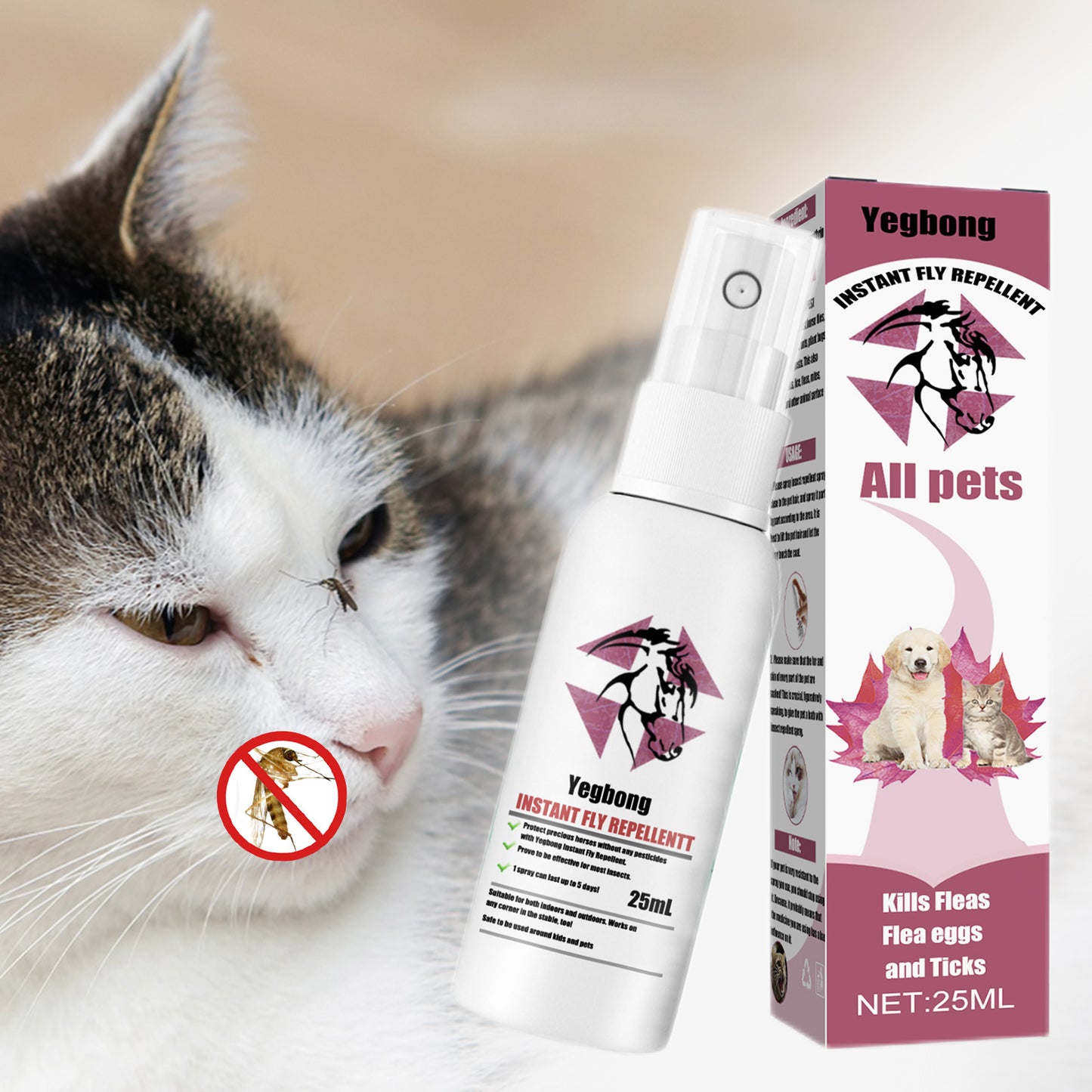 Pulverizador de Piel para Mascotas: ¡Dile Adiós a las Pulgas y Mosquitos!