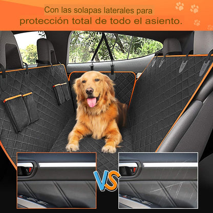 Protector de asiento trasero antideslizante lavable,  para mascotas para coches.