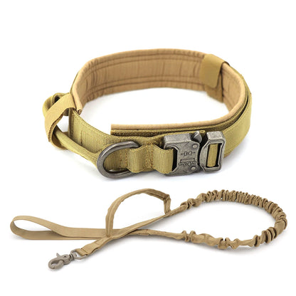 Collar táctico militar ajustable para perro, collares para perro y mascotas.