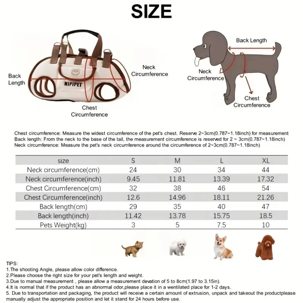 Mochila transportadora multifuncional para perros pequeños