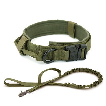 Collar táctico militar ajustable para perro, collares para perro y mascotas.